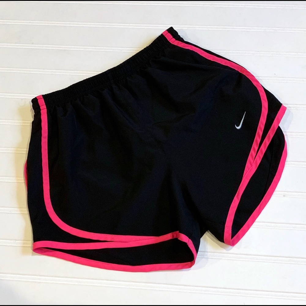 Women’s Dri Fit Running Shorts Black Hot Pink